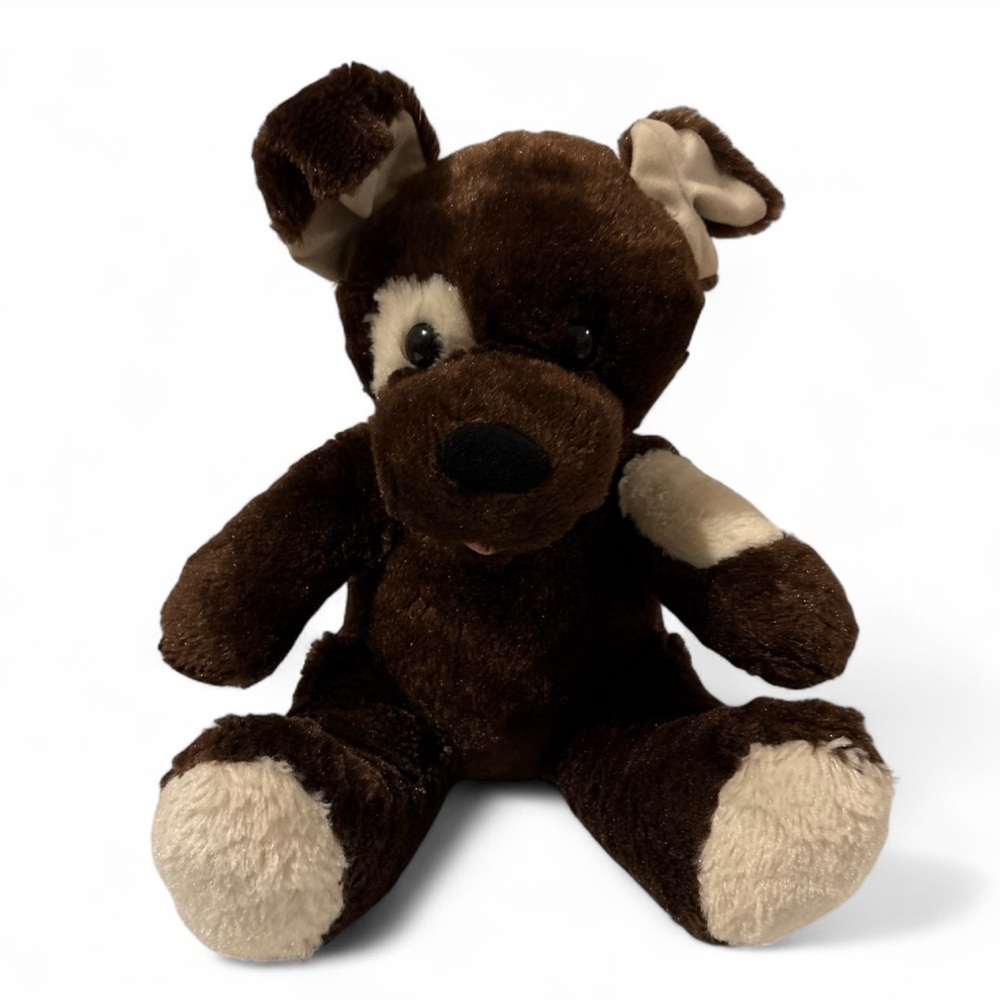 Build A Bear Workshop Spotted Dog Plush 10" Brown and Cream Puppy Stuffed Toy
